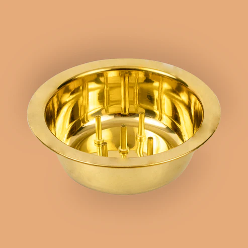 Brass Bathi Stand Holder